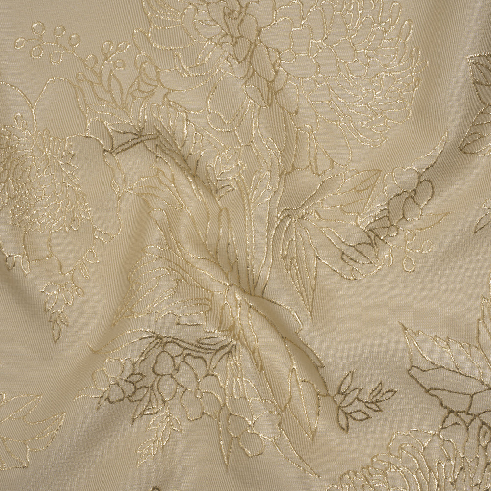 Metallic Brocade - Beige and Gold Illustrated Garden - Joann Fabrics