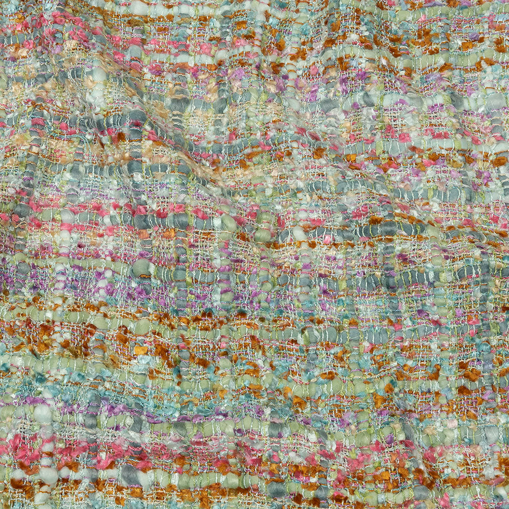 Newcastle Sage, Pink and Lilac Ash Viscose and Acrylic Chenille Tweed - Joann Fabrics