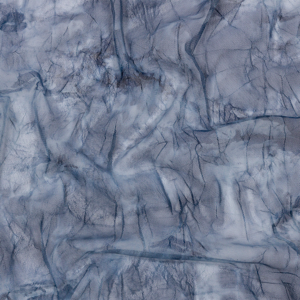 Indigo Tie Dye Crinkled Polyester Stretch Tulle - Joann Fabrics