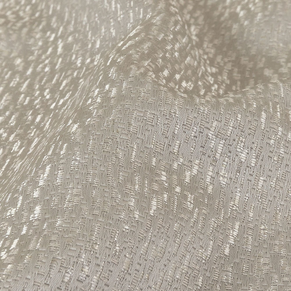 Metallic Drapery Jacquard - Silver Digital Spots - British Imported - Joann Fabrics