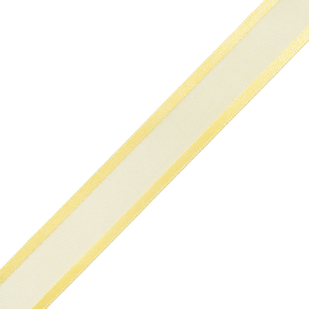 Sheer Ribbon with Double Faced Satin Edges - 0.75