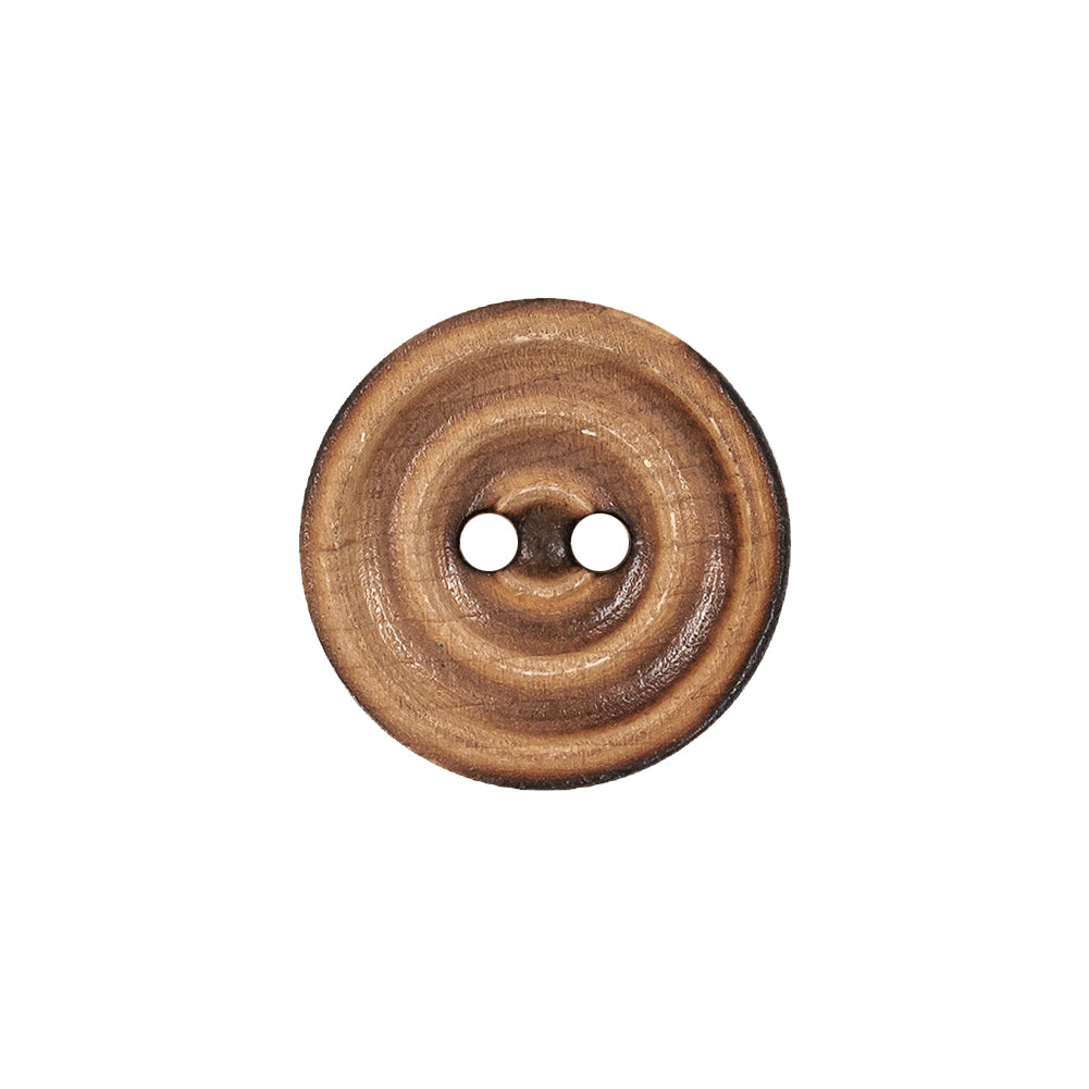Natural Scorched Concentric Ripples 2-Hole Wood Button - 30L/19mm - Joann Fabrics