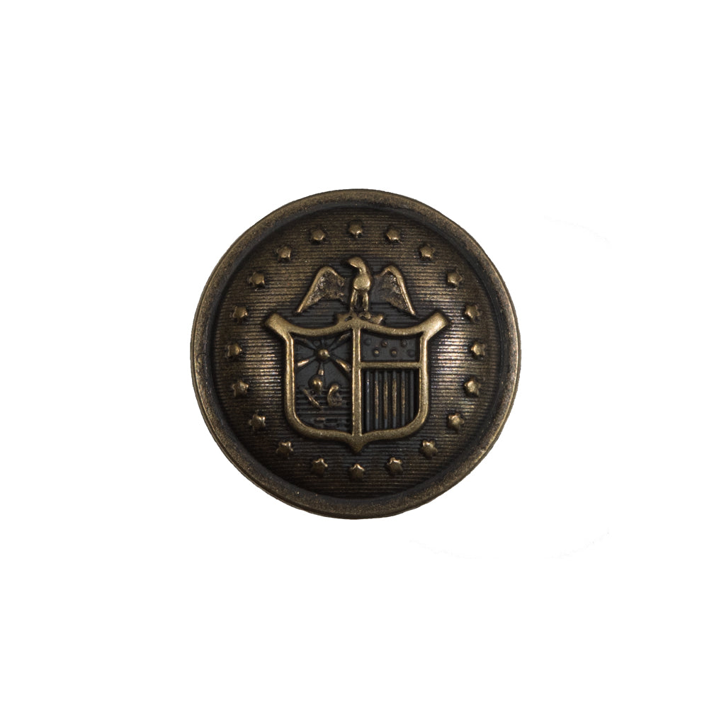 Italian Old Gold Military Shank Back Button - 32L/20mm - Joann Fabrics