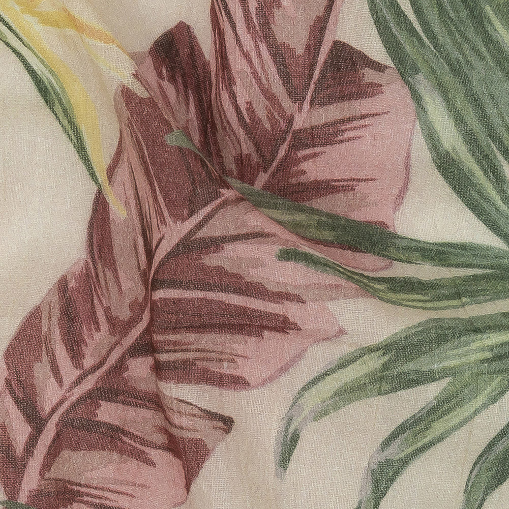 Mood Exclusive Beige Frond Feelings Crinkled Cotton Voile - Joann Fabrics