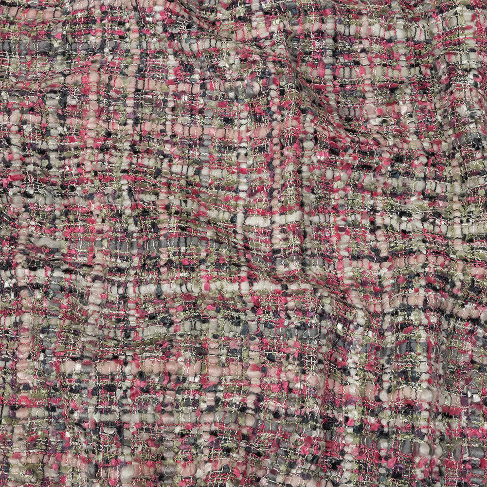 Viscose and Acrylic Chenille Tweed - Gray, Pale Sage and Orchid Pink - Newcastle Collection - Joann Fabrics