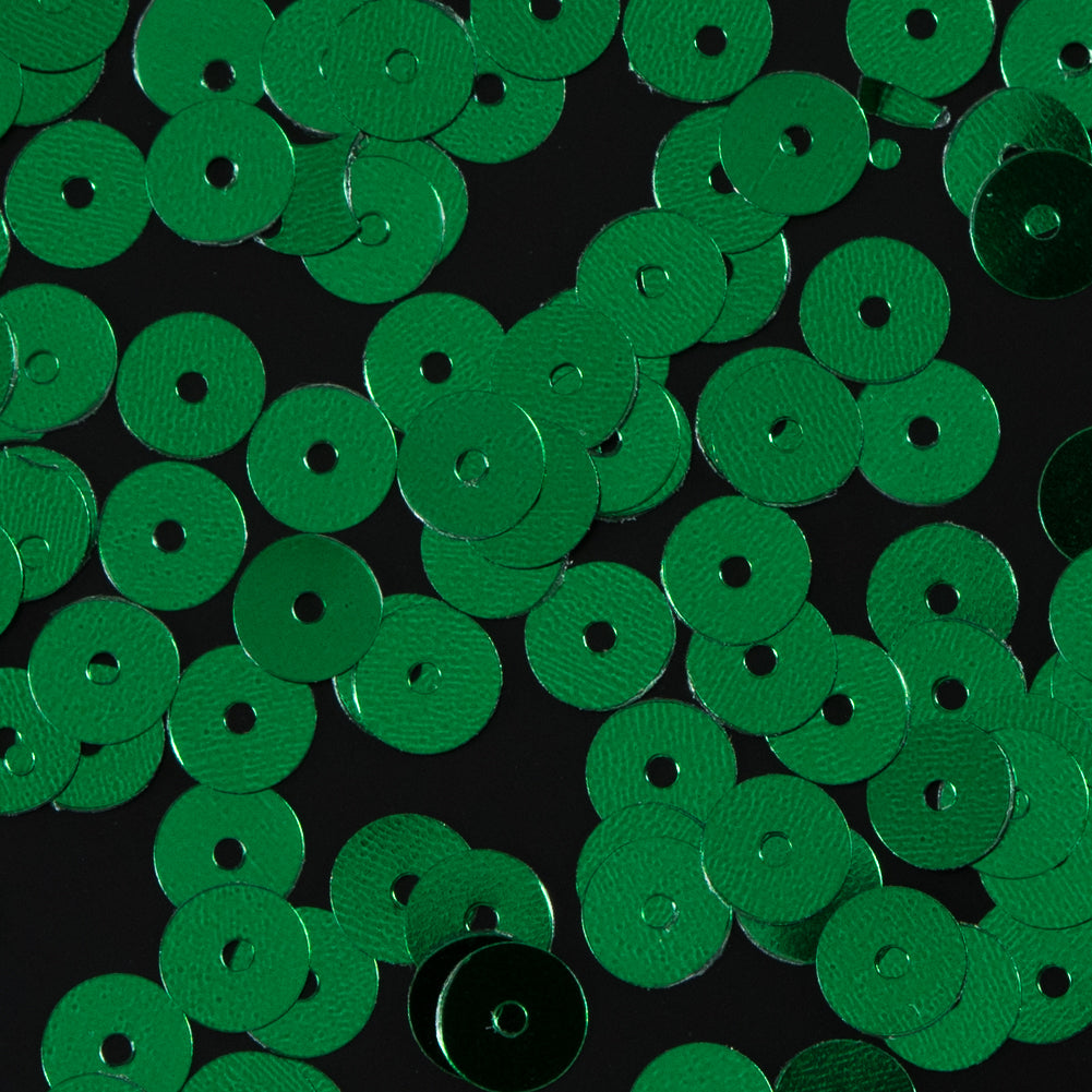 Bag of Jade Color Loose Sequins with Silver Back - 6mm - Joann Fabrics
