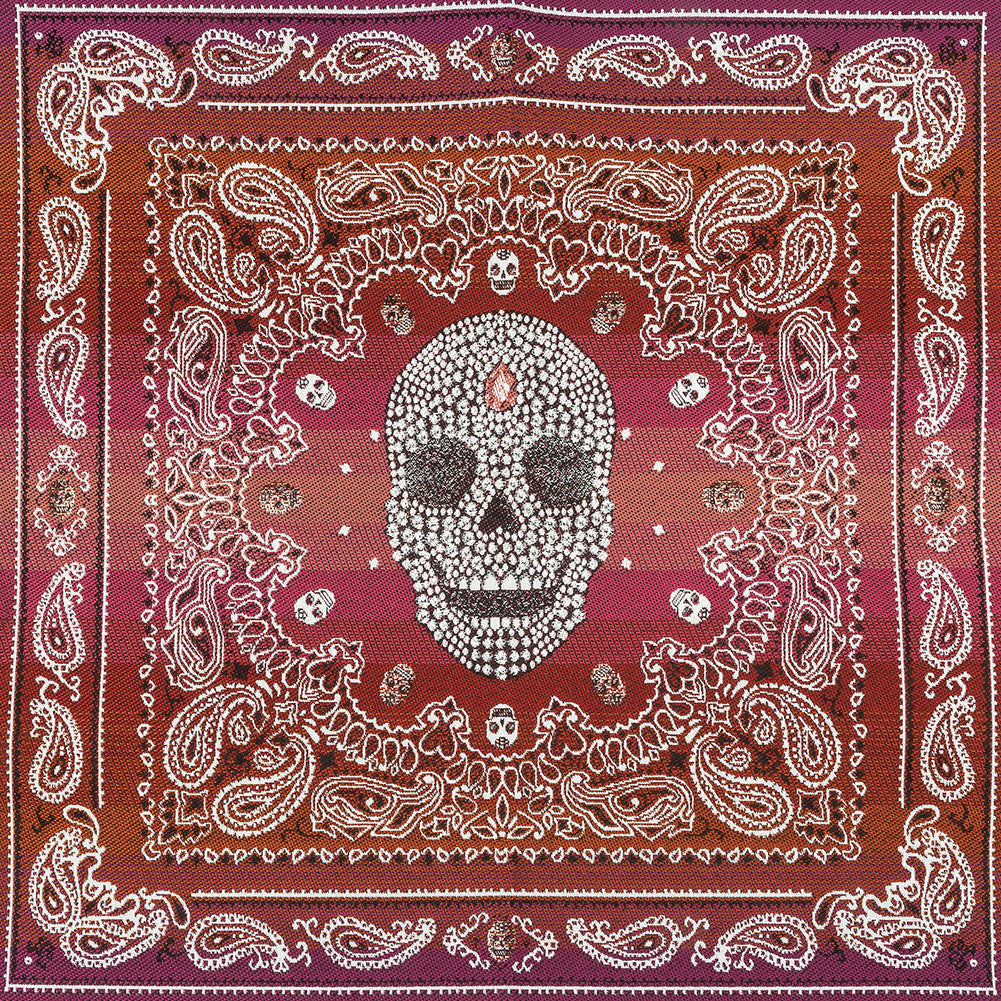 French Rouge Multi Diamonds and Bandanas Oversized Square Patch - 18.875