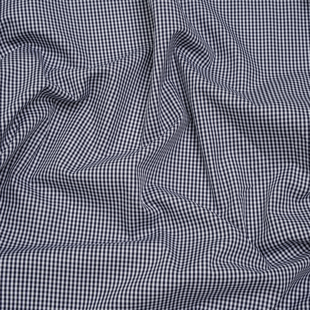 Cotton Gingham Shirting - Navy and White Tiny Checks - Deadstock - Joann Fabrics
