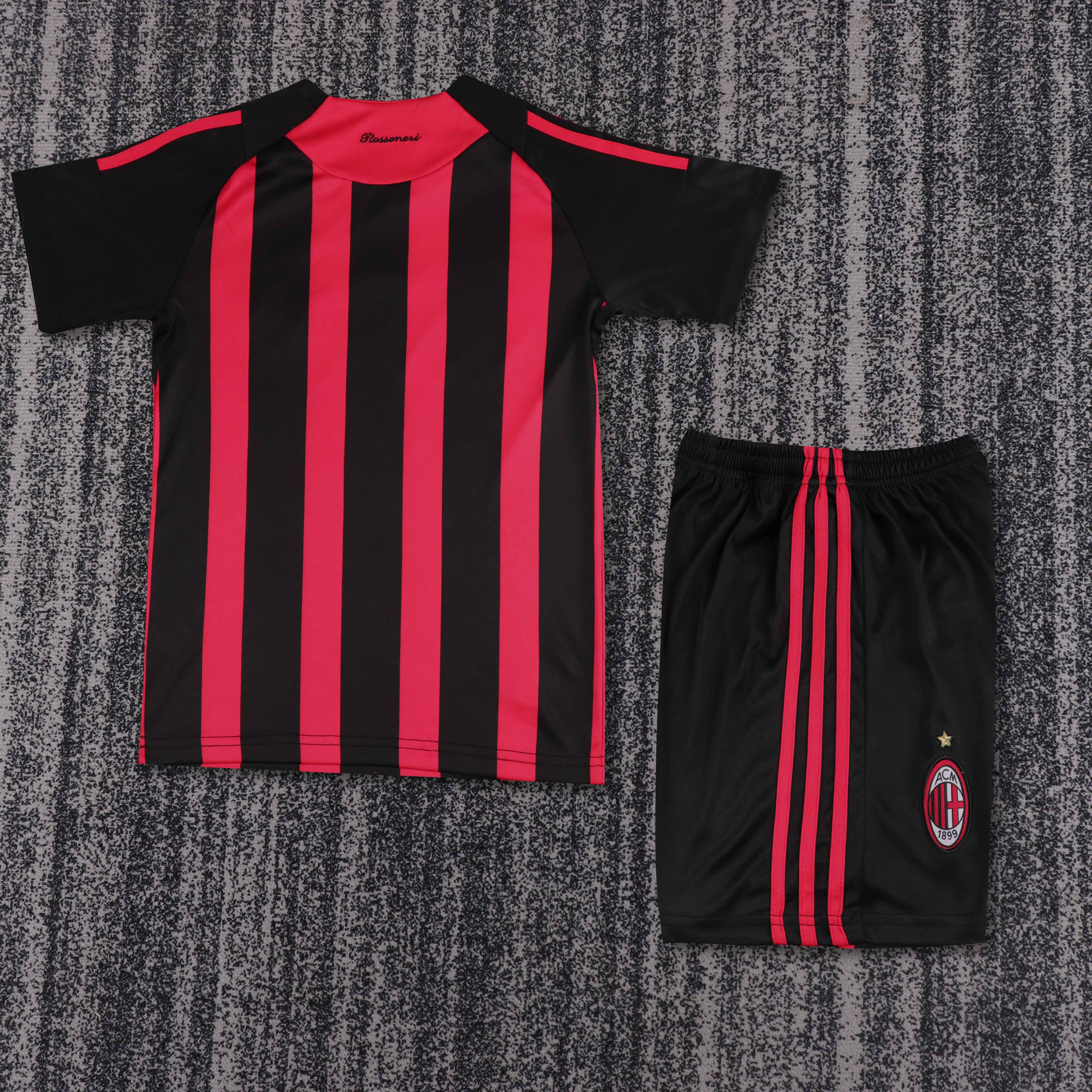 2008-2009 Retro AC Milan Home Football Shirt 1:1 Thai Quality Kids Size
