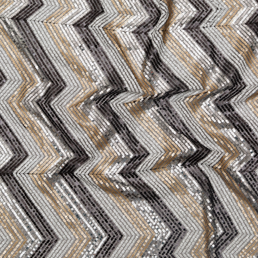 White, Black, Gold and Silver Zig Zag Baby Sequins - Joann Fabrics