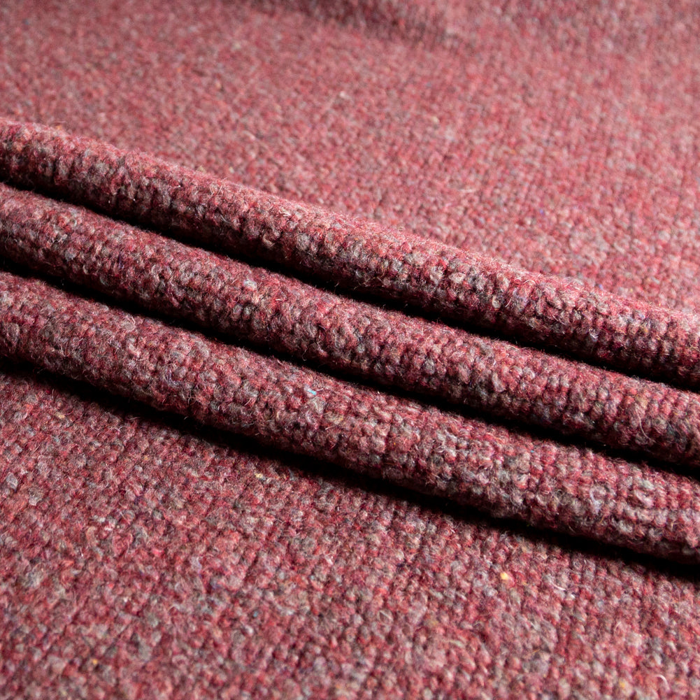 Italian Maroon and Gray Marbled Chunky Wool Knit - Joann Fabrics