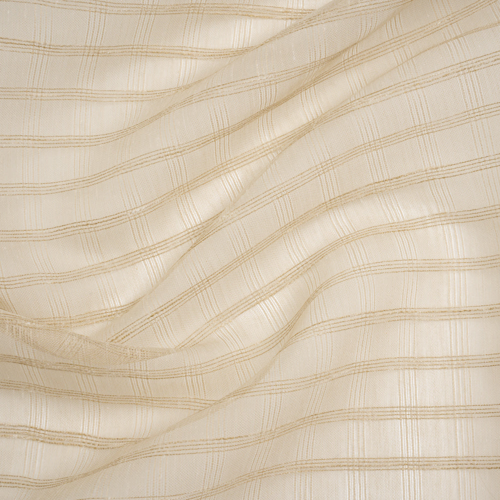 Double Wide Drapery Sheers Woven Fabric - Parchment Textured Checks - British Imported - Joann Fabrics
