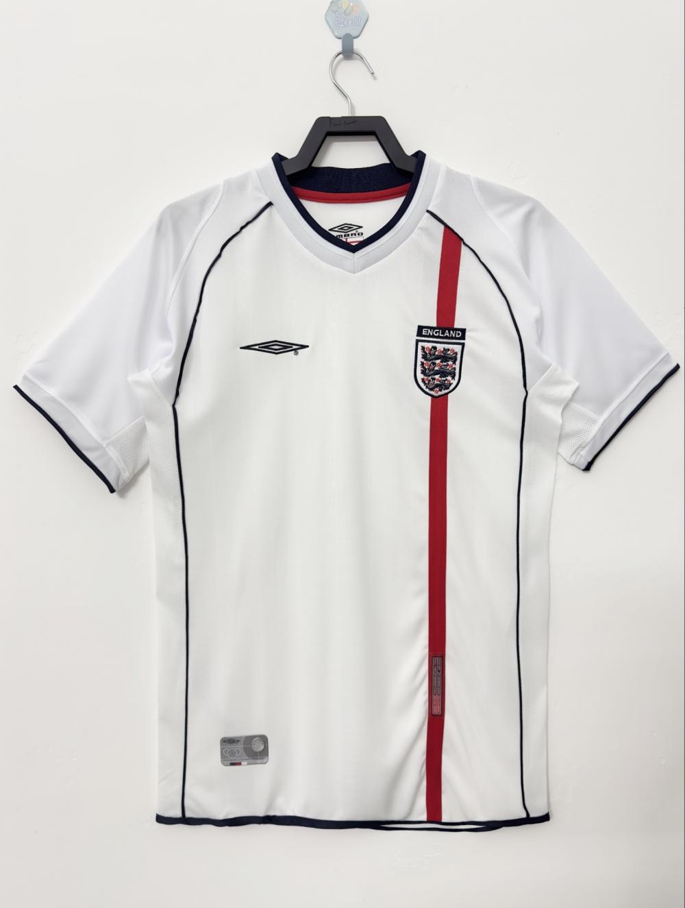 2002 Retro England Home Soccer Jersey 1:1 Thai Quality