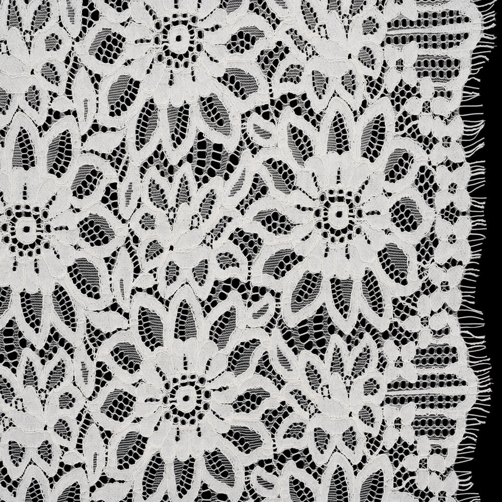 Corded Lace with Finished Scalloped Edges - Ivory Sunflowers - Joann Fabrics
