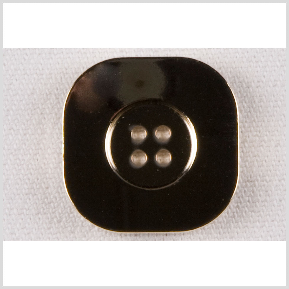 Rounded Square Metal 4-Hole Button - 36L/23mm - Dark Gold Flat - Joann Fabrics