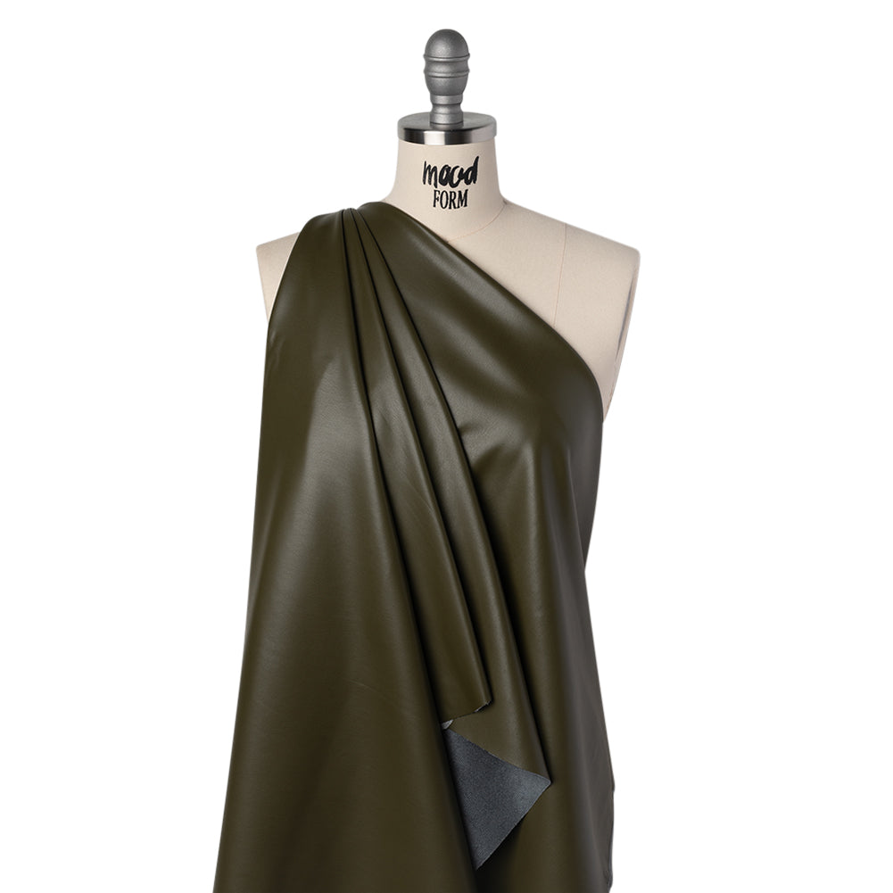 Stretch Faux Leather with Suede-Like Brushed Backing - Olive Green - Jodi Collection - Joann Fabrics