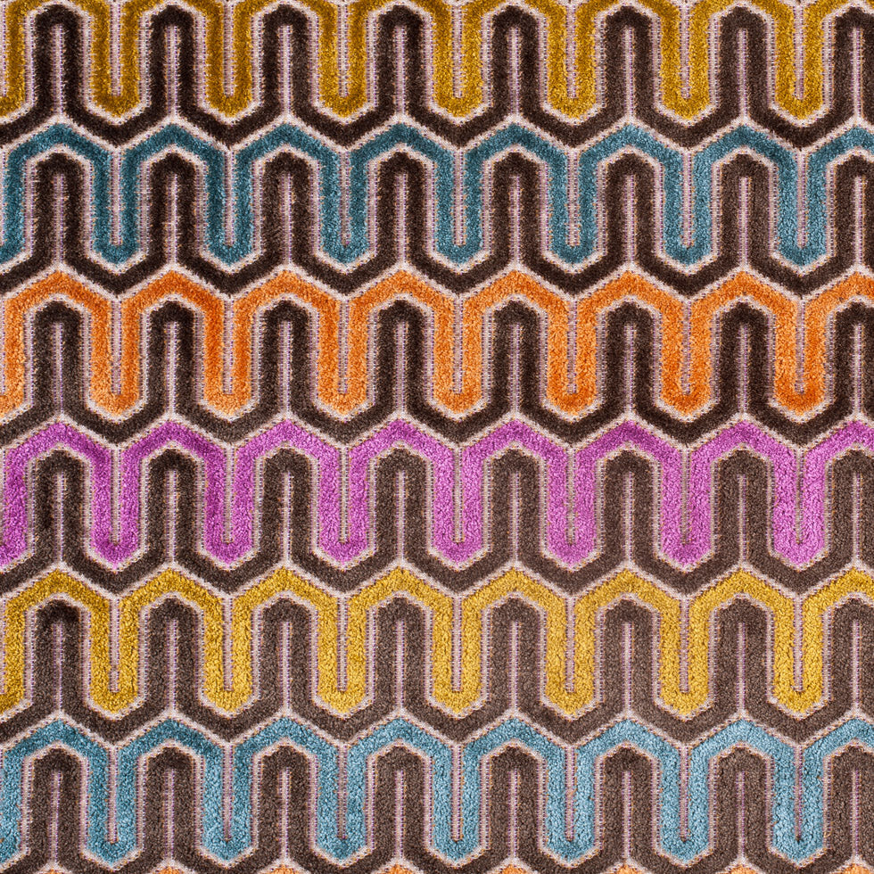 Brown & Purple Geometric Velvet Tapestry - Joann Fabrics