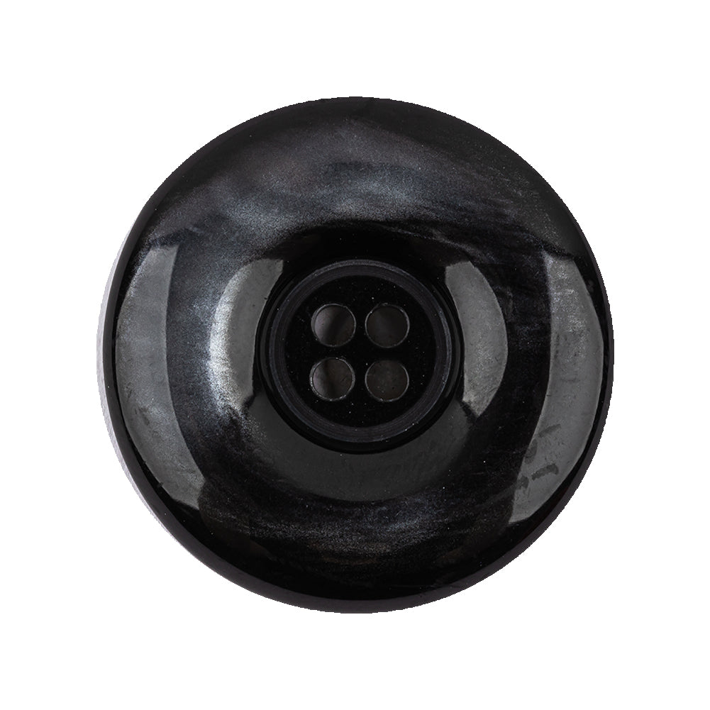 Italian Dark Gray Mist Iridescent Rolled Rim 4-Hole Plastic Button - 44L/28mm - Joann Fabrics