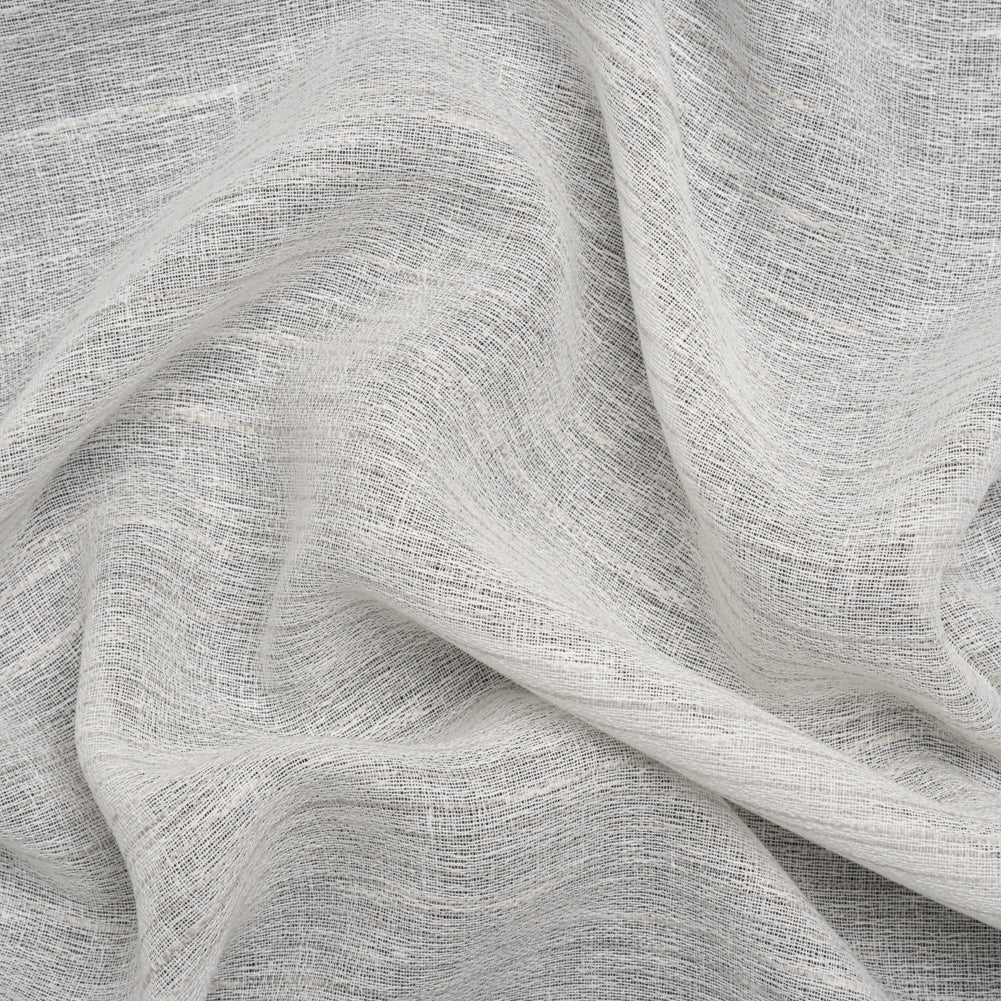 Creped Gauzy Double Wide Drapery Sheers Fabric - Pebble Slubbed Stripes - British Imported - Joann Fabrics