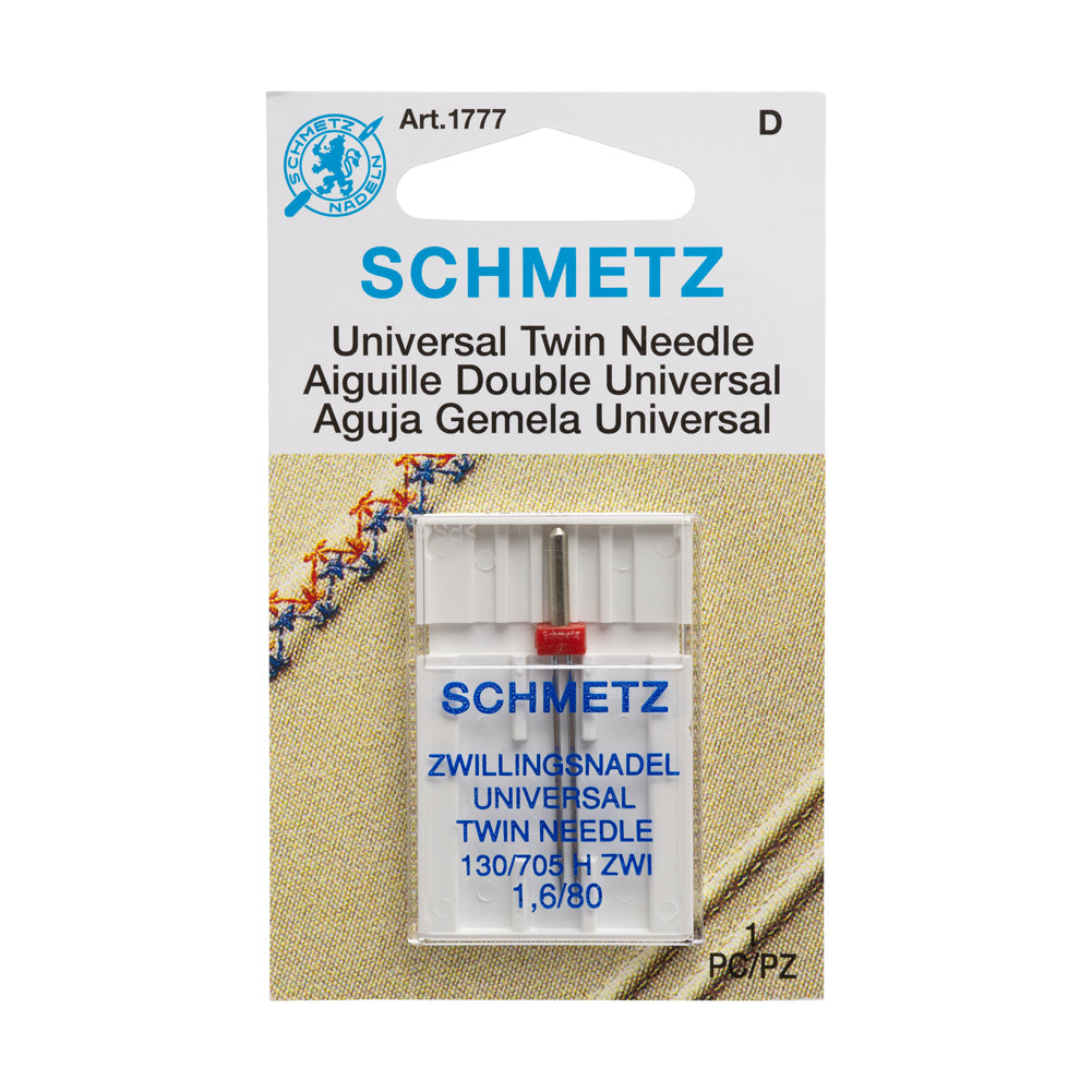 Schmetz Universal Twin Machine Needle - 1.6/80 - 1 ct - Joann Fabrics