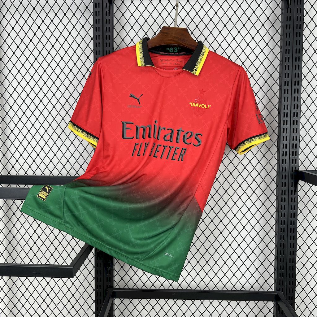 2025/2026 AC Milan Co-Branded Edition Red Football Jersey 1:1 Thai quality