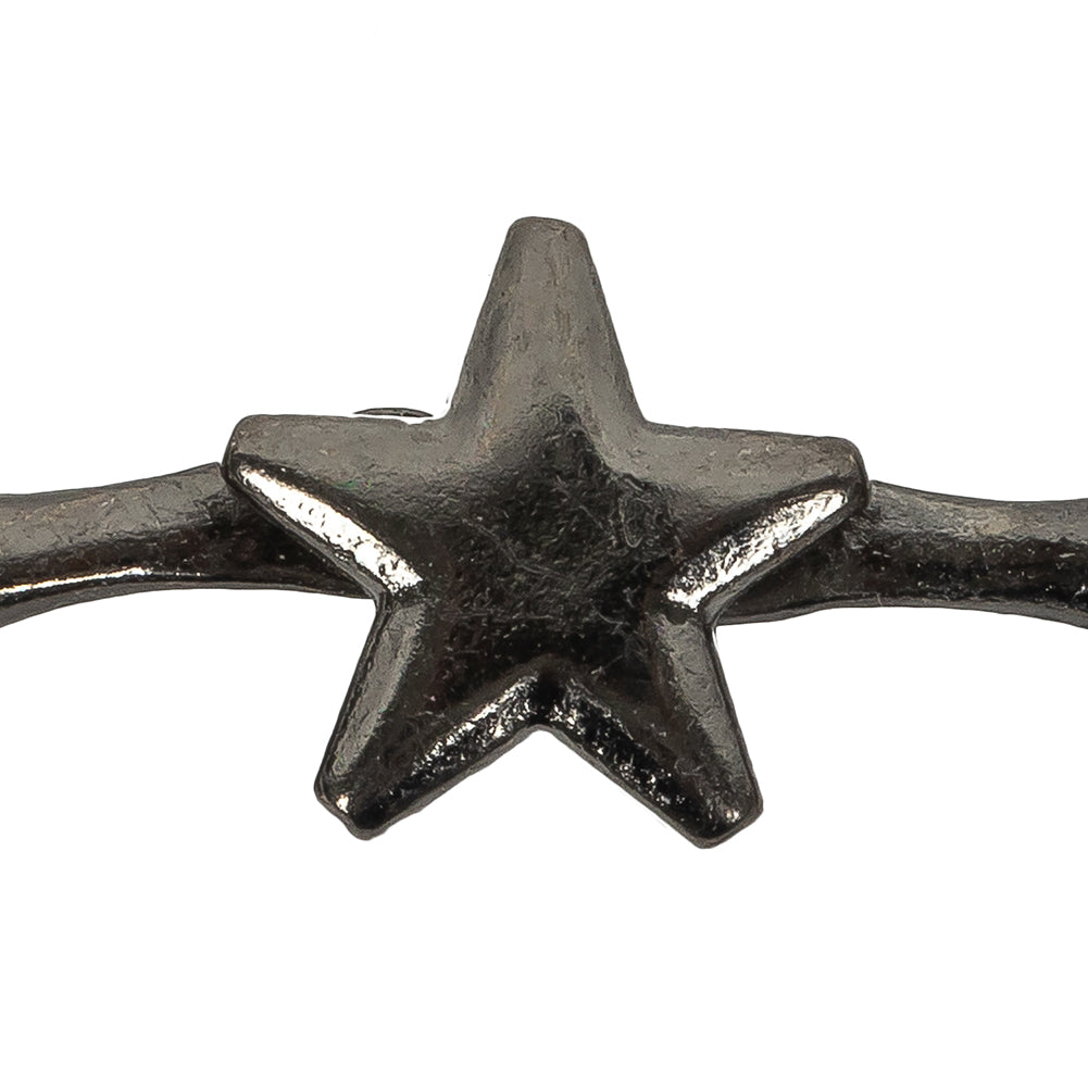 Gunmetal Star Decorative Strap Connector - 1.875
