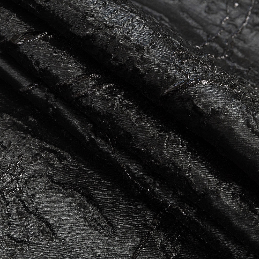 Metallic Black Floral Silhouettes Luxury Brocade - Joann Fabrics
