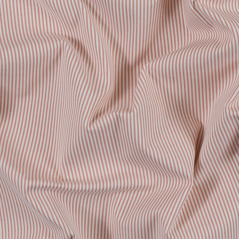 Salmon and White Candy Striped Stretch Cotton Woven - Joann Fabrics