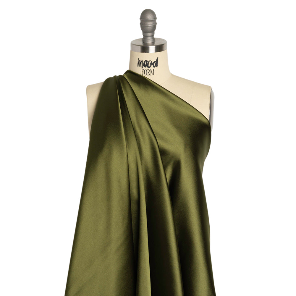 Stretch Satin Made in Italy - Olive with Black Backing - Premium Collection - Joann Fabrics