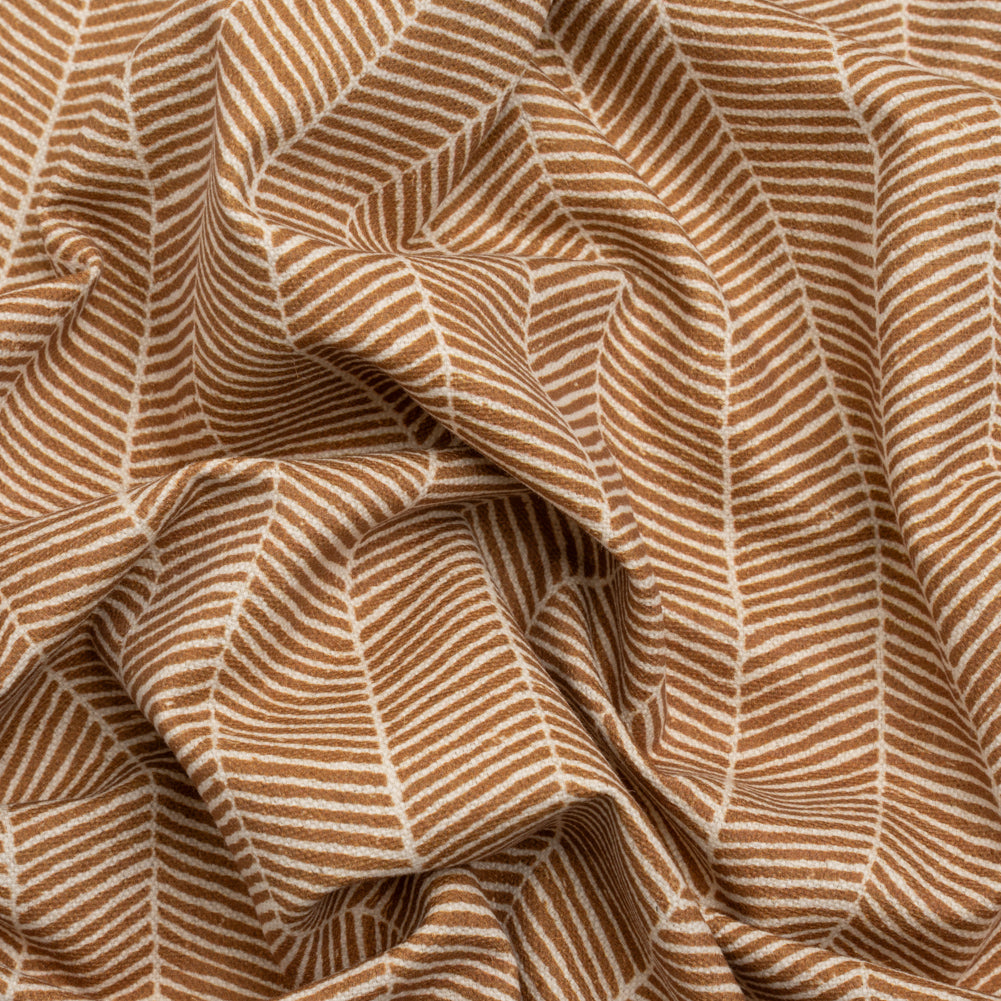 Brushed Cotton and Linen Canvas - Spice Painterly Herringbone - British Imported - Joann Fabrics