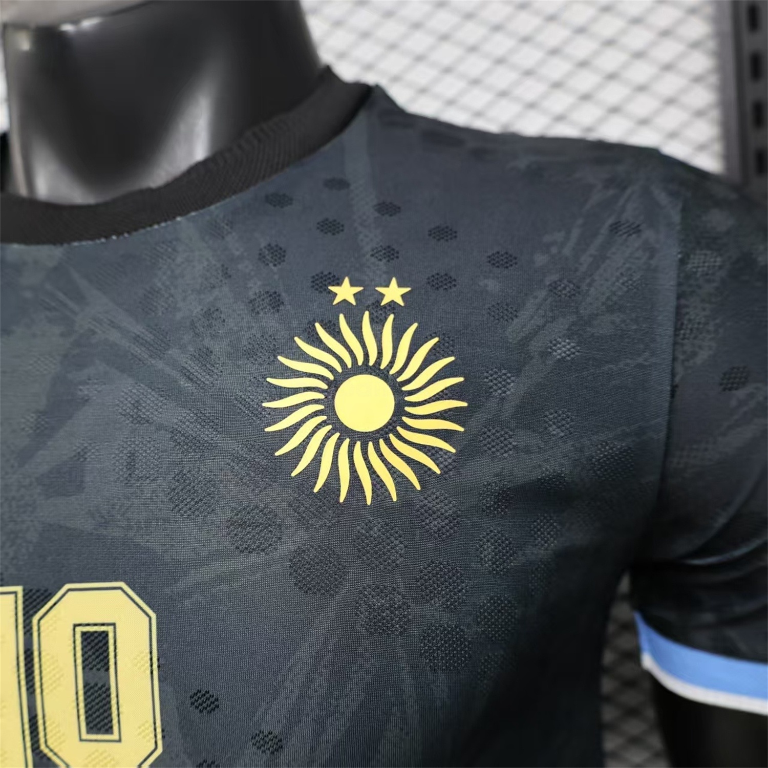 Argentina 2026 Black Maradona Special Kit - Player Version - UnitedFutballJersey