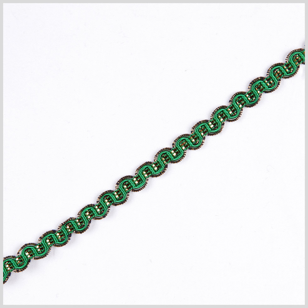 Kelly/Gold Metallic Braid - Joann Fabrics