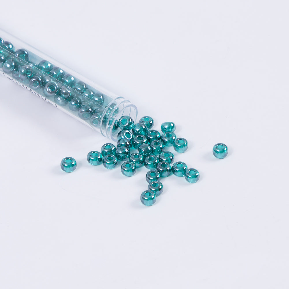 Shiny Teal Green Czech Seed Beads - Size 2 - Joann Fabrics