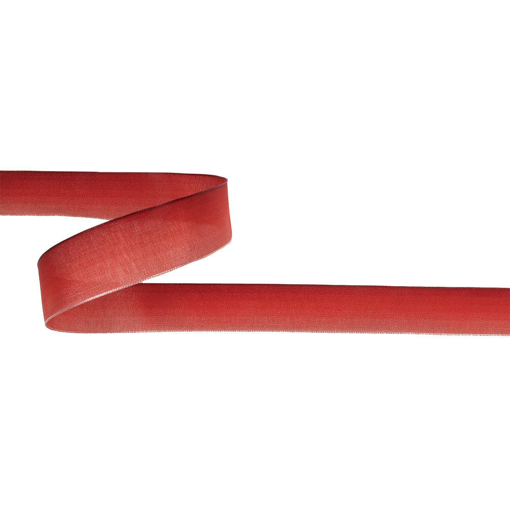 Red Ombre Wire Edged Ribbon - 0.875