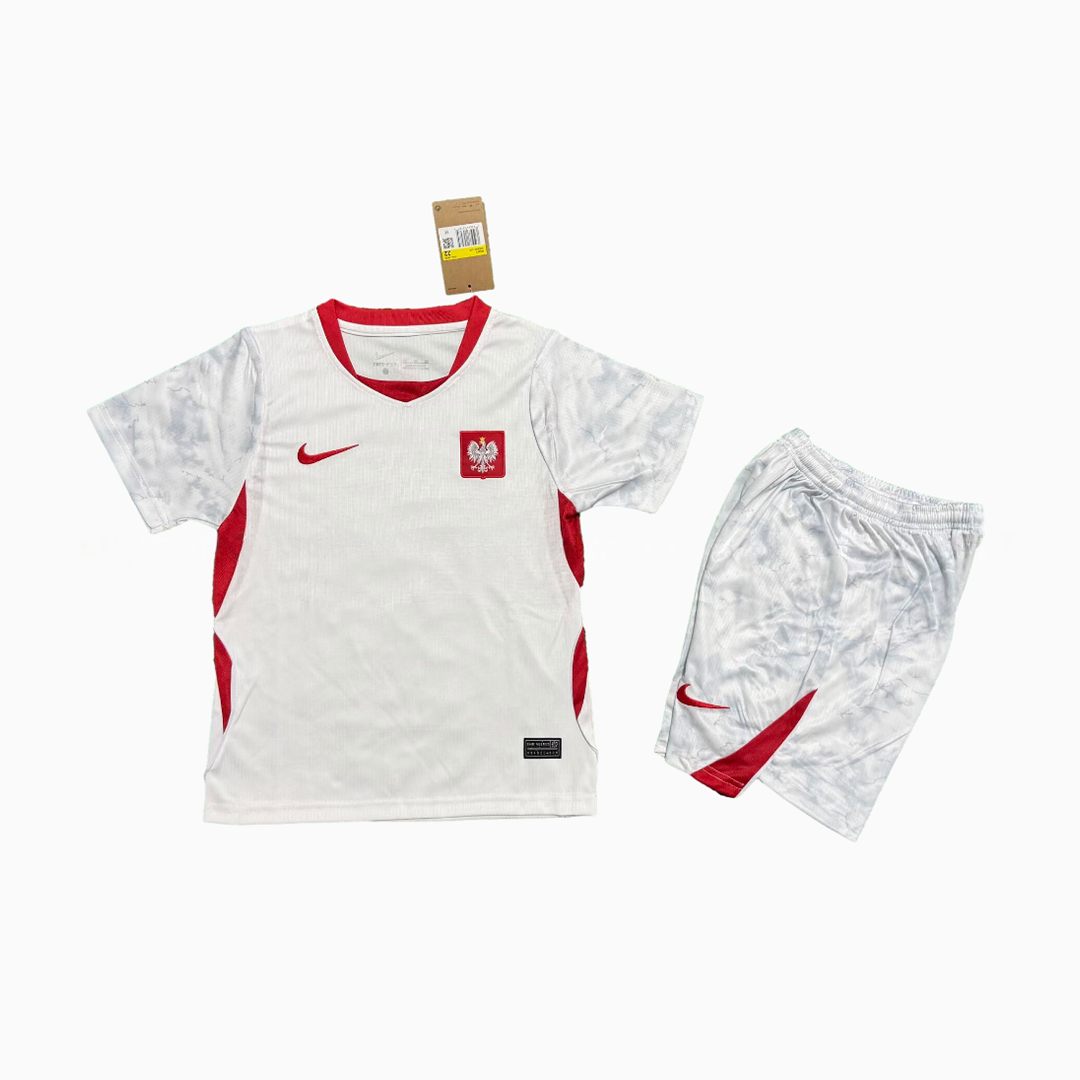 Poland 2026 Home Kids Kit - UnitedFutballJersey