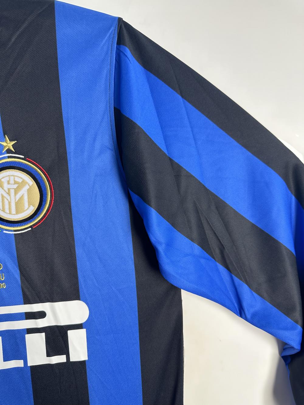 2009/2010 Retro Long Sleeve Inter Milan Home Football Jersey 1:1 Thai Quality