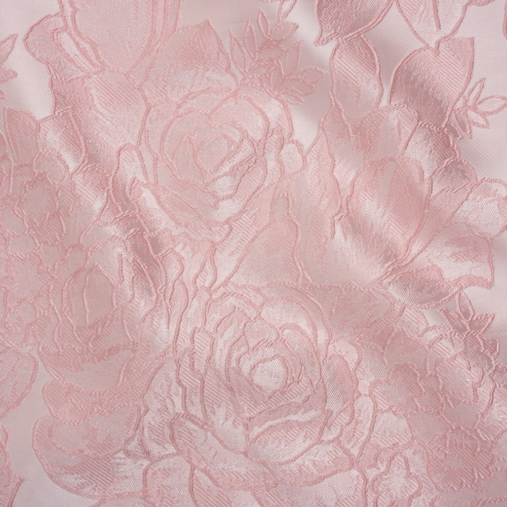 Polyester Brocade - Baby Pink Cabbage Roses - Joann Fabrics