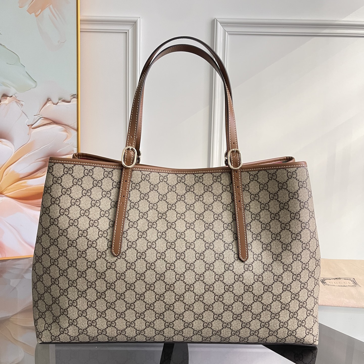 GG Emblem Large Tote Bag