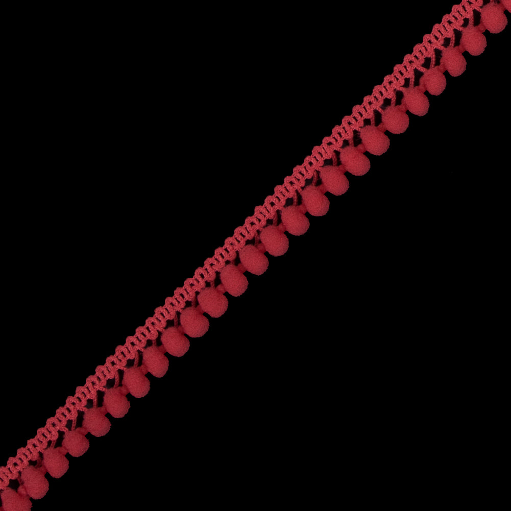 European Fiery Coral Single Row Mini Pom Pom Trim - Joann Fabrics