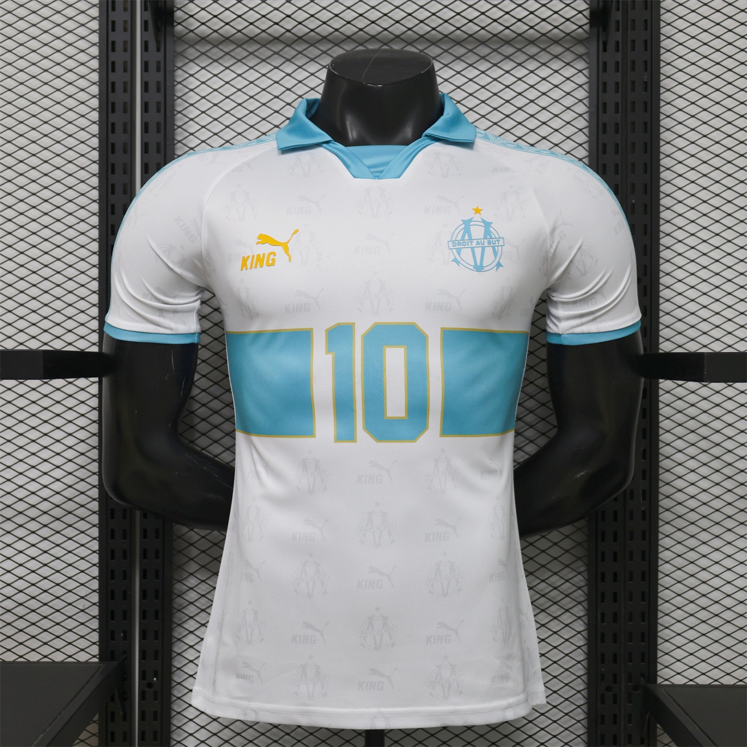 Marseille 25-26 Retro Style White Jersey -Player Version - UnitedFutballJersey