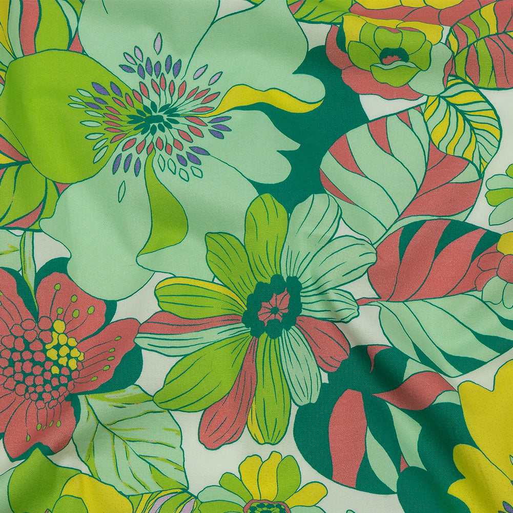 Mood Exclusive Florescent Inflorescence Stretch Cotton Twill - Joann Fabrics