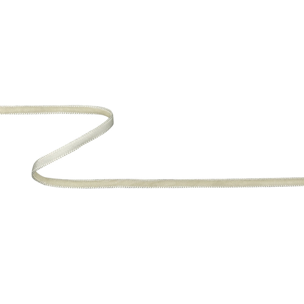 Egret Single Face Velvet Ribbon - 0.125