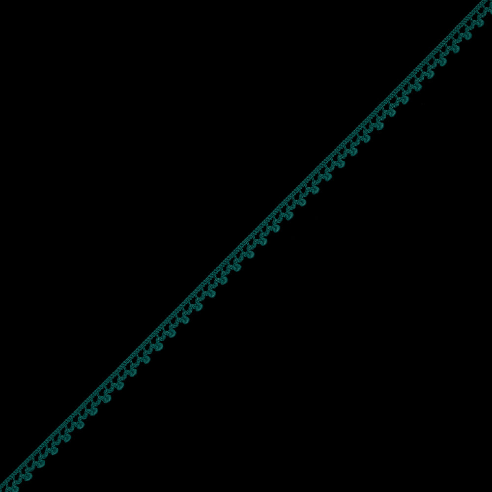European Kelly Green Dainty Crochet Trim - 5/16