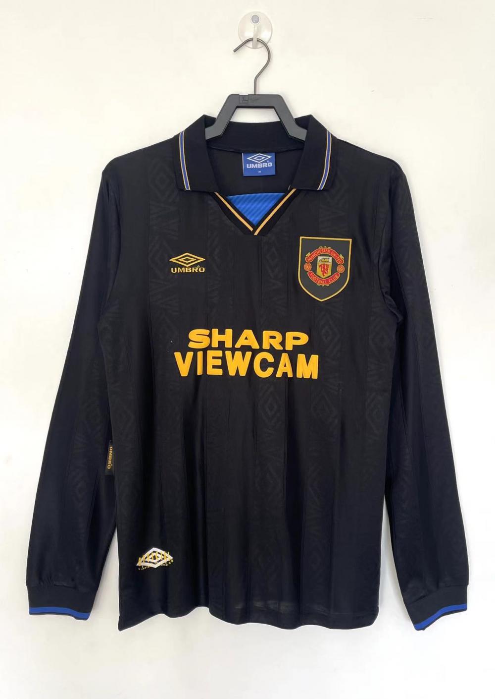 1993/1994 Retro Long Sleeve Manchester United Third Away Football Shirt 1:1 Thai Quality