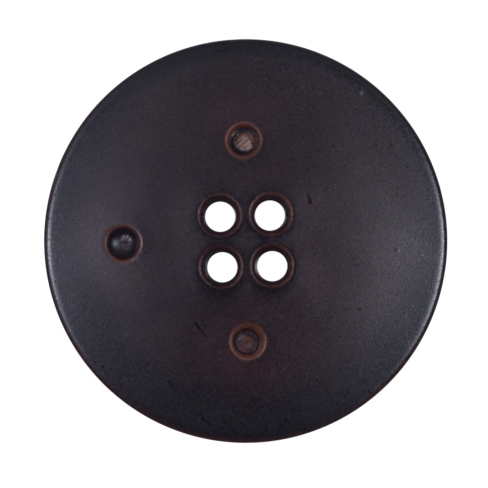 Italian Brown Faux Leather Button - 54L/34mm - Joann Fabrics