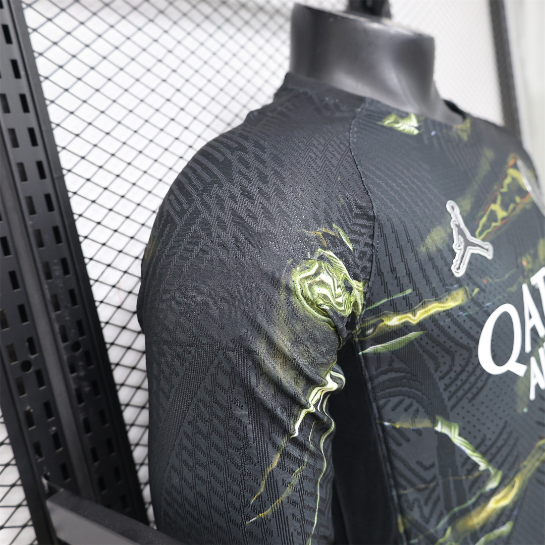 Paris Saint-Germain PSG 25-26 Night Version Fifth Long Sleeves Jersey - Player Version - UnitedFutballJersey