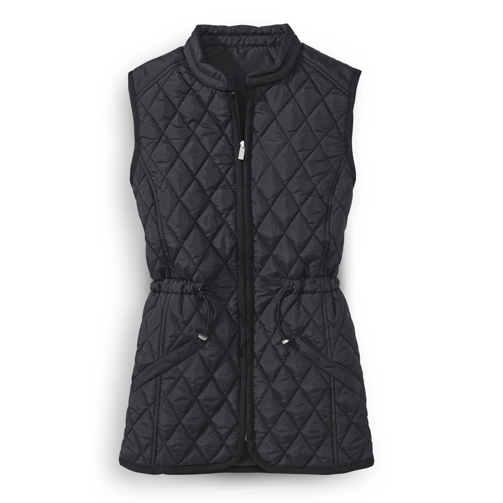 Quilted Zip-Front Vest, Adjustable Cinch Waist, Pockets - Northstyle Catalog