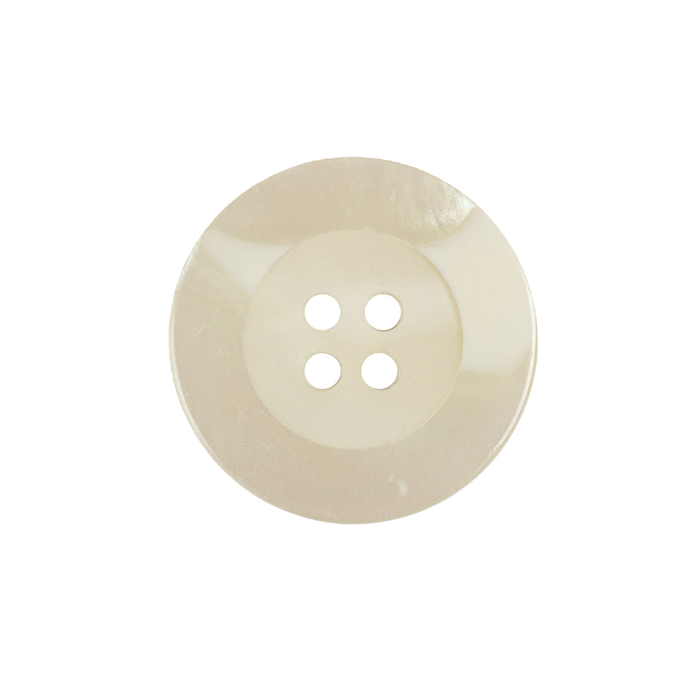 White Iridescent Low Rim 4 Hole Plastic Button with Matte Center - 36L/23mm - Joann Fabrics