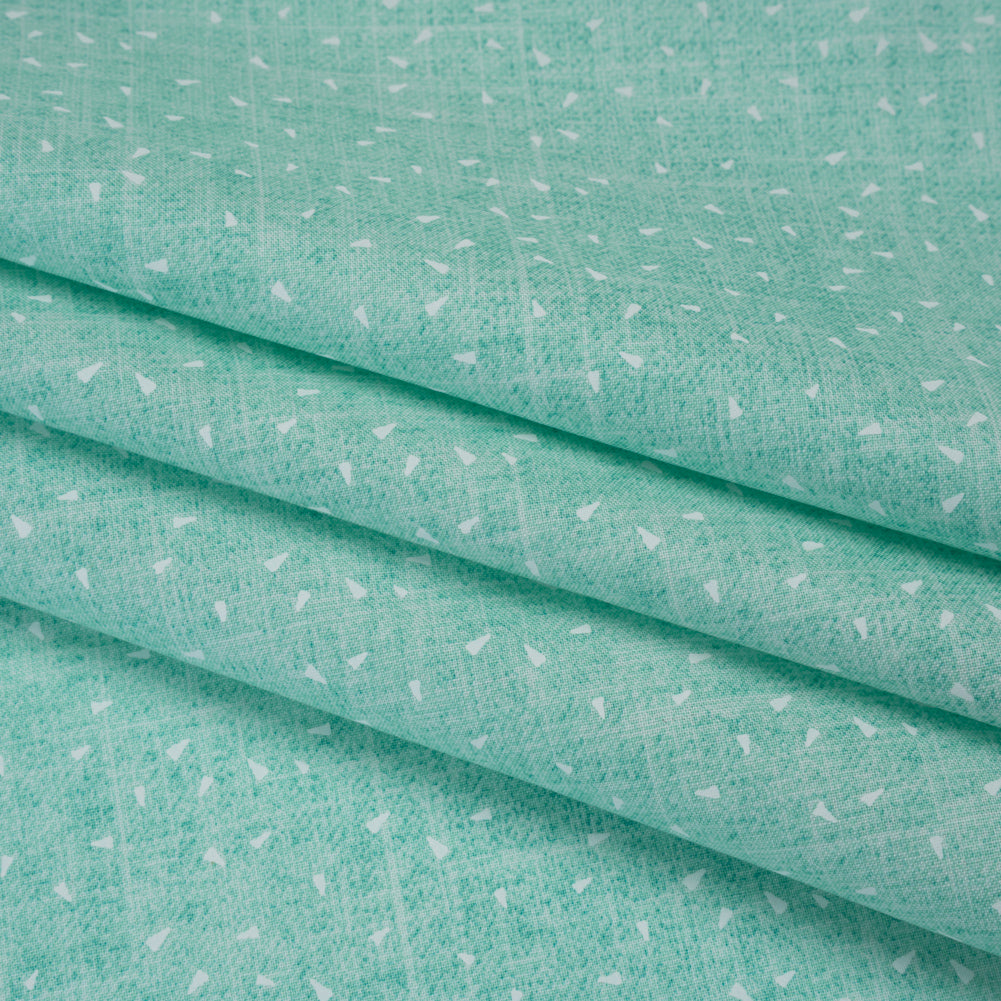 Printed Quilting Cotton by Ghazal Razavi for FIGO Studio - Mint Triangles and Texture - Stash Collection - Joann Fabrics