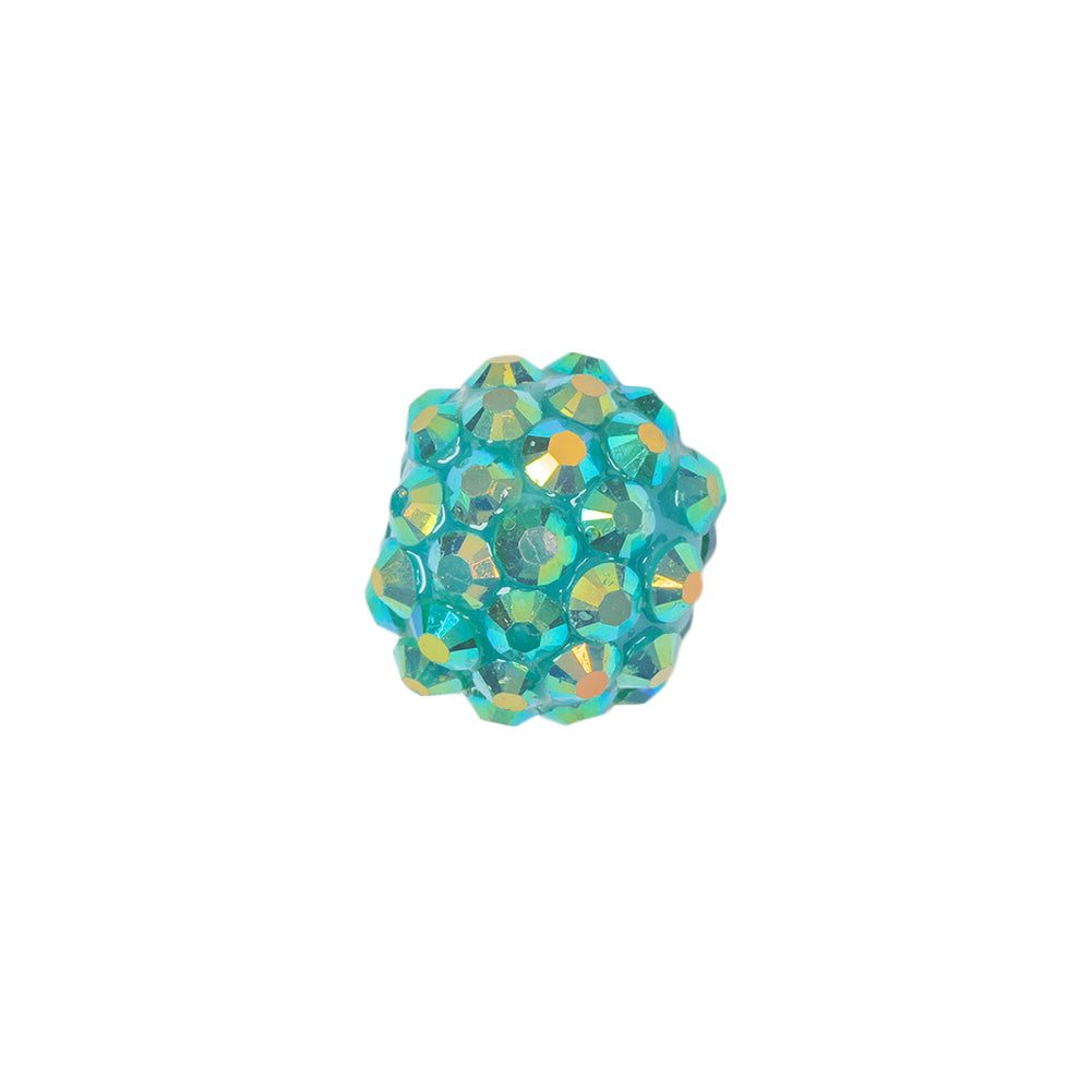 Turquoise AB Rhinestone and Resin Faceted 14mm Beads - 10pc - Joann Fabrics